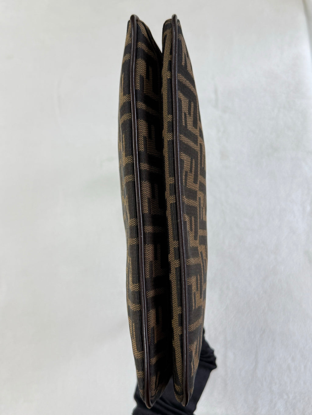 FENDI Zucca Canvas Crescent Hobo Bag
