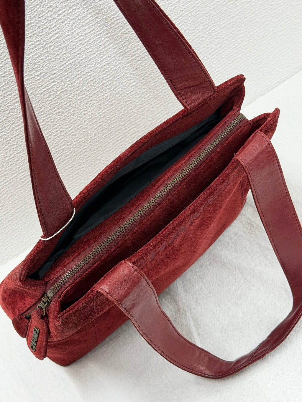 Chanel  Suede LAX Embroidered Logo Tote Bag