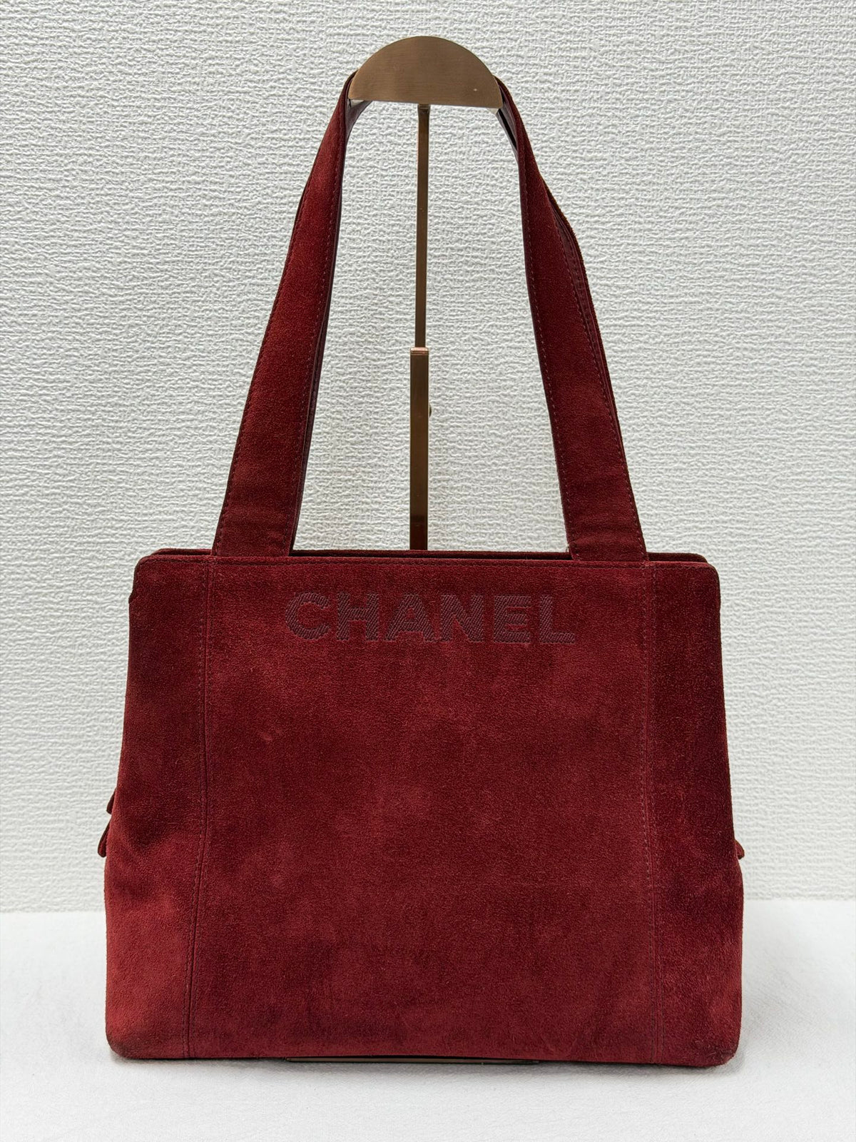 Chanel  Suede LAX Embroidered Logo Tote Bag