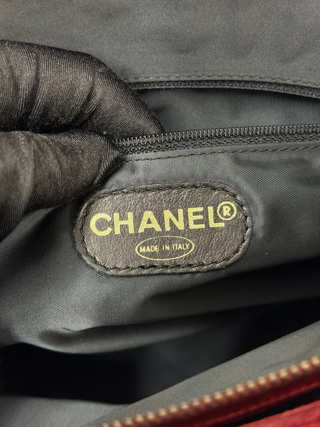 Chanel  Suede LAX Embroidered Logo Tote Bag