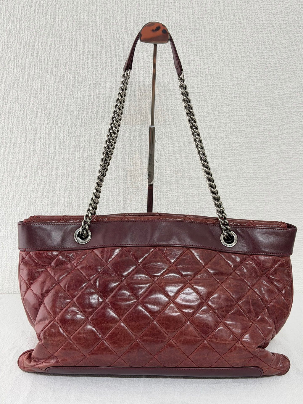 CHANEL Aged Calfskin LAX Chain Shopping Tote Bag