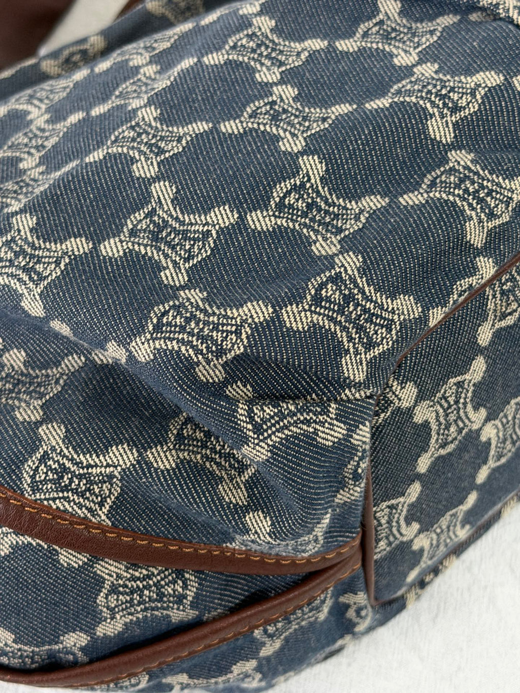 CELINE Macadam Denim Bittersweet Hobo Bag