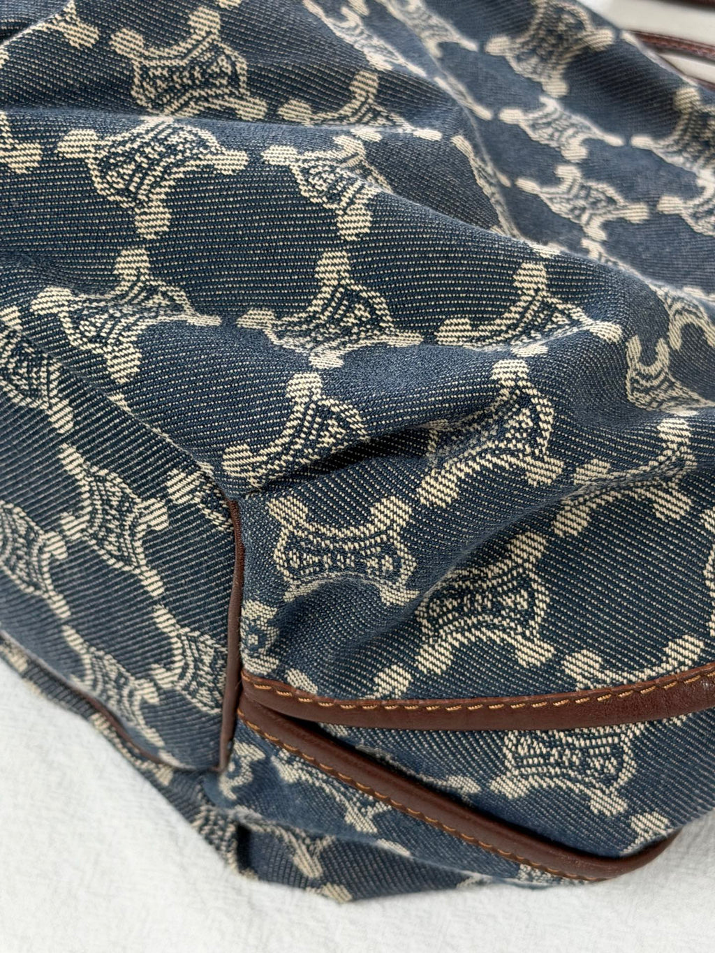 CELINE Macadam Denim Bittersweet Hobo Bag