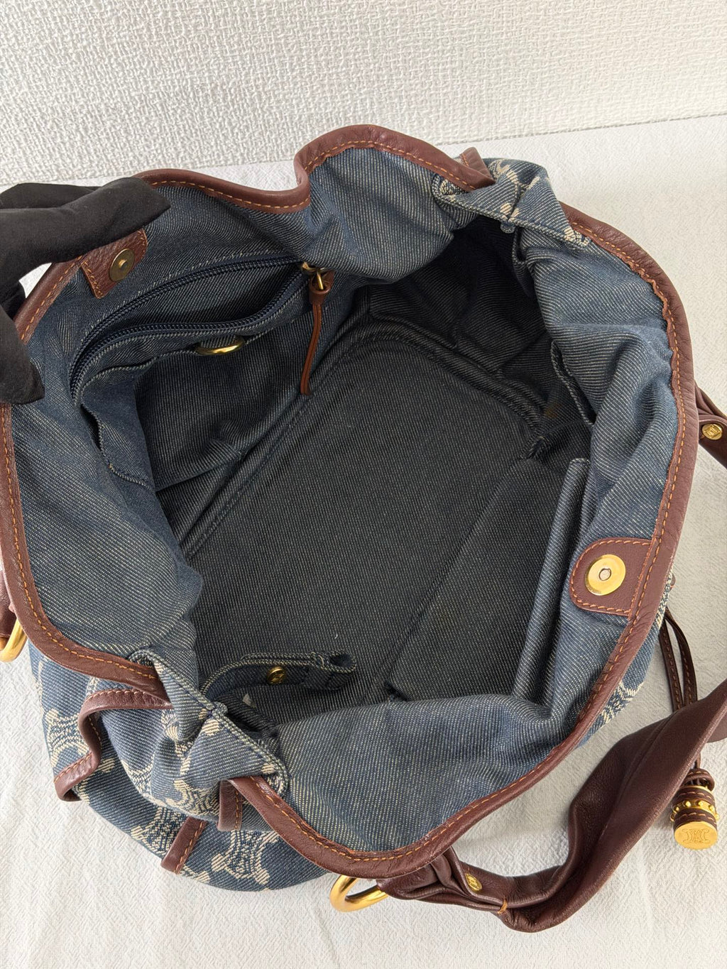 CELINE Macadam Denim Bittersweet Hobo Bag