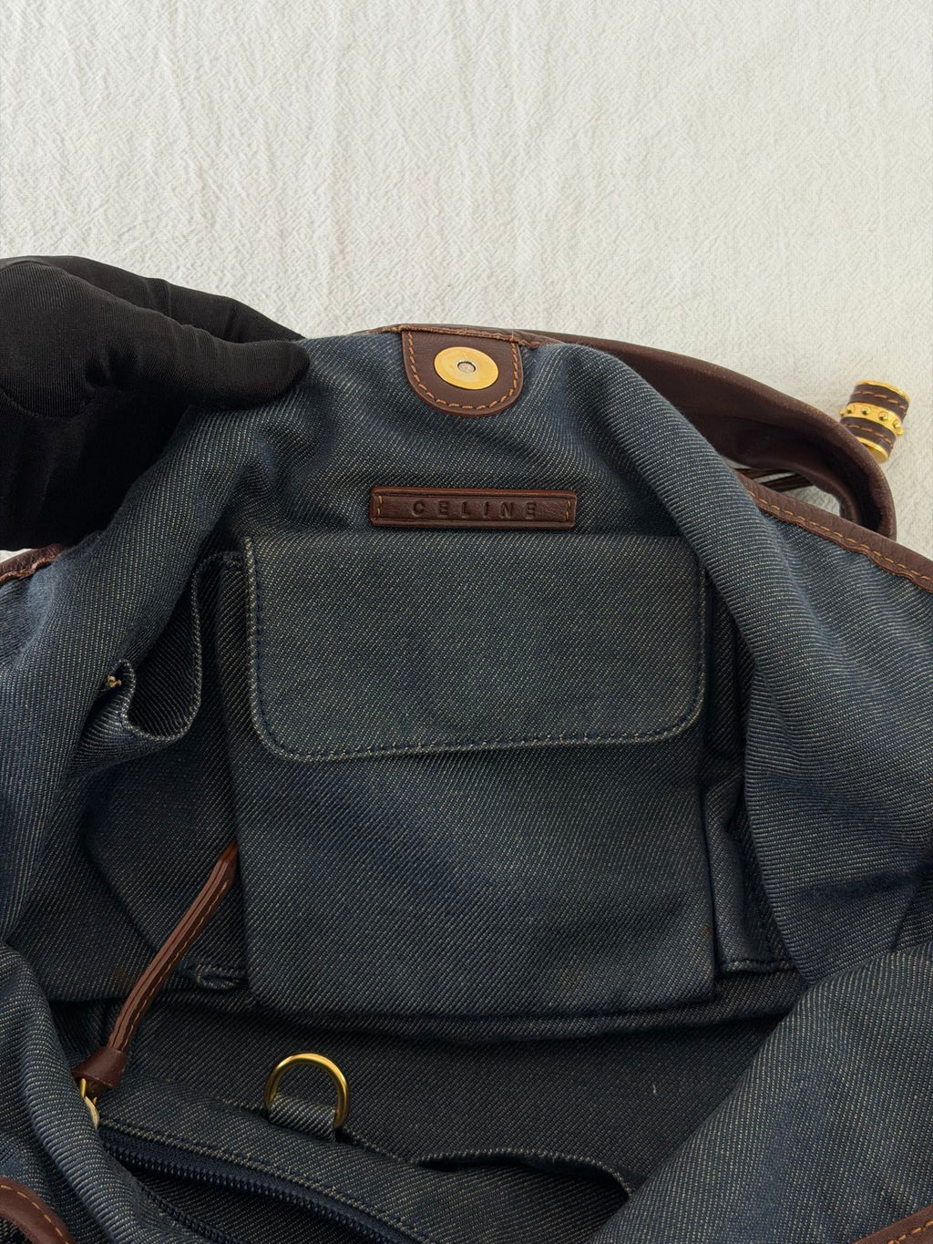 CELINE Macadam Denim Bittersweet Hobo Bag