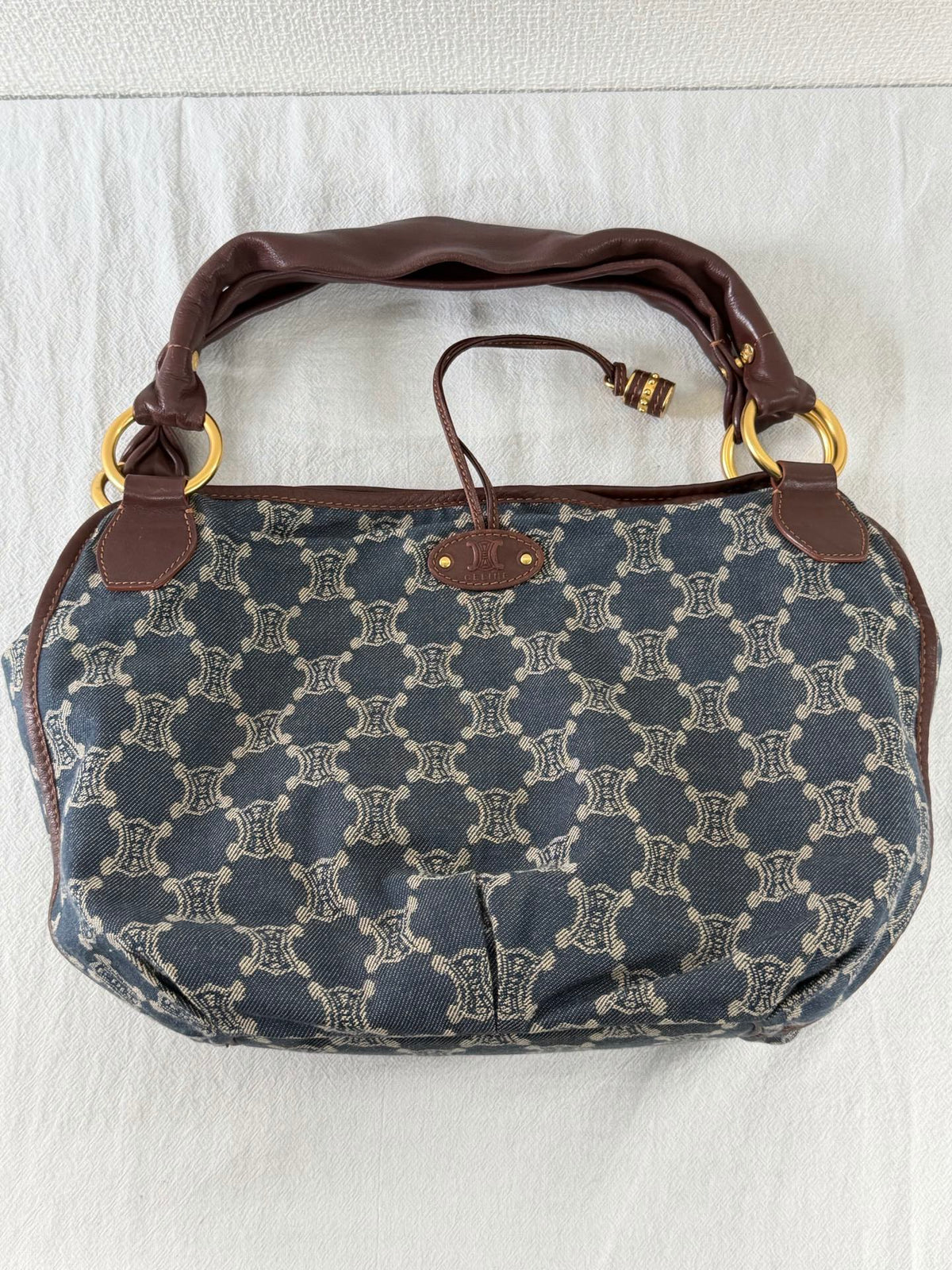 CELINE Macadam Denim Bittersweet Hobo Bag