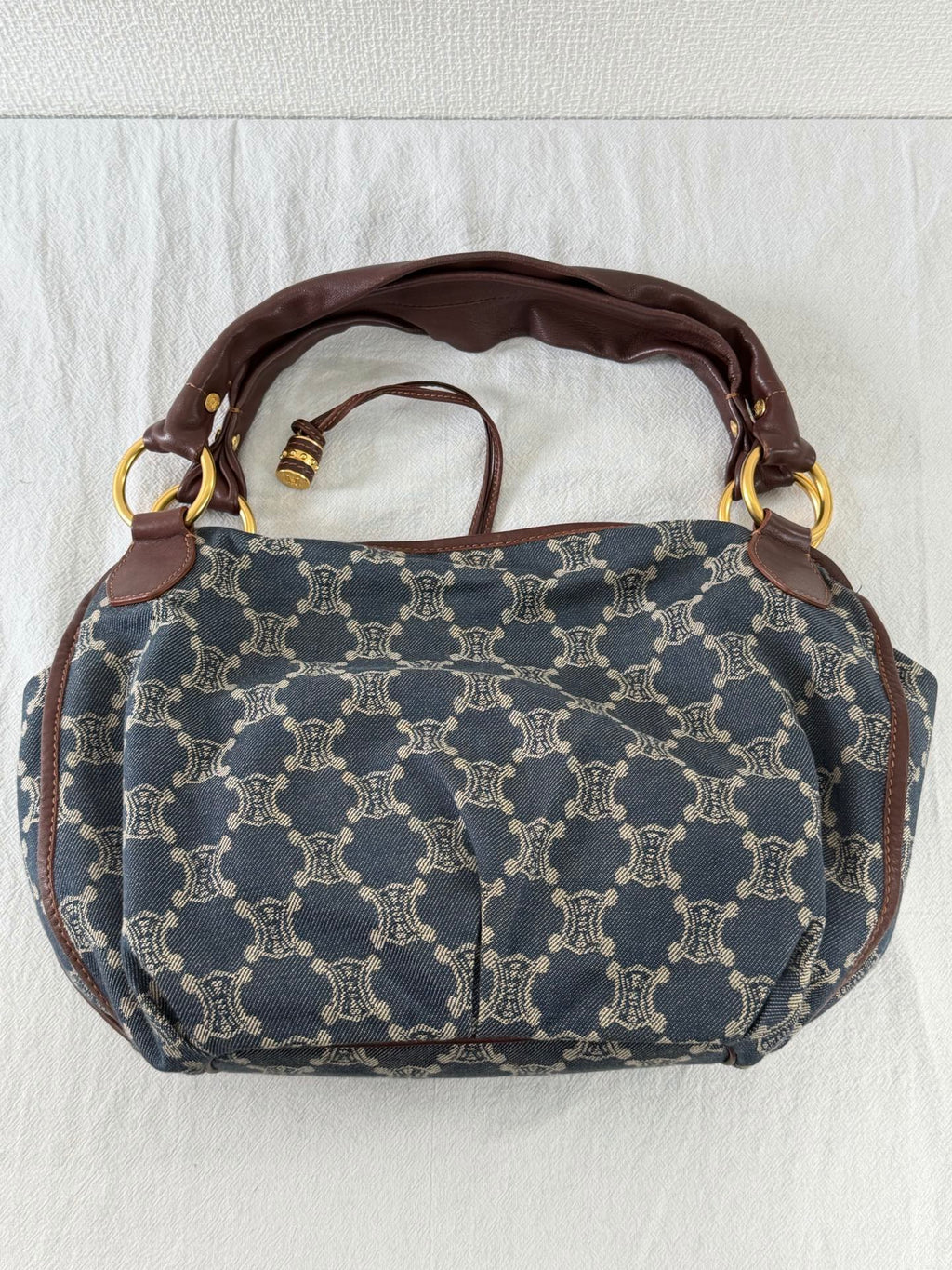 CELINE Macadam Denim Bittersweet Hobo Bag