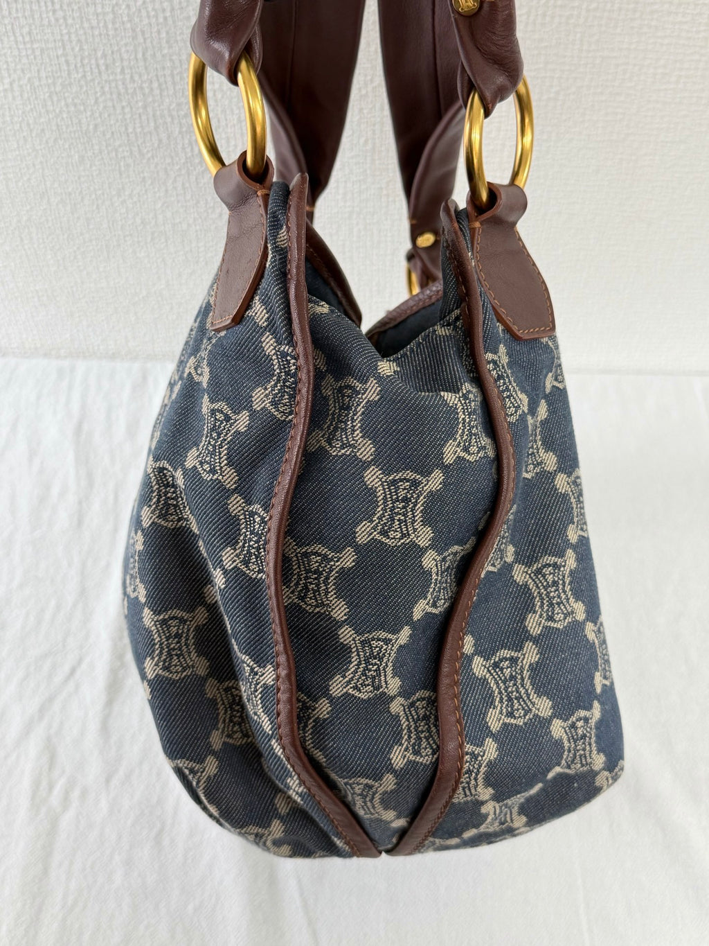 CELINE Macadam Denim Bittersweet Hobo Bag