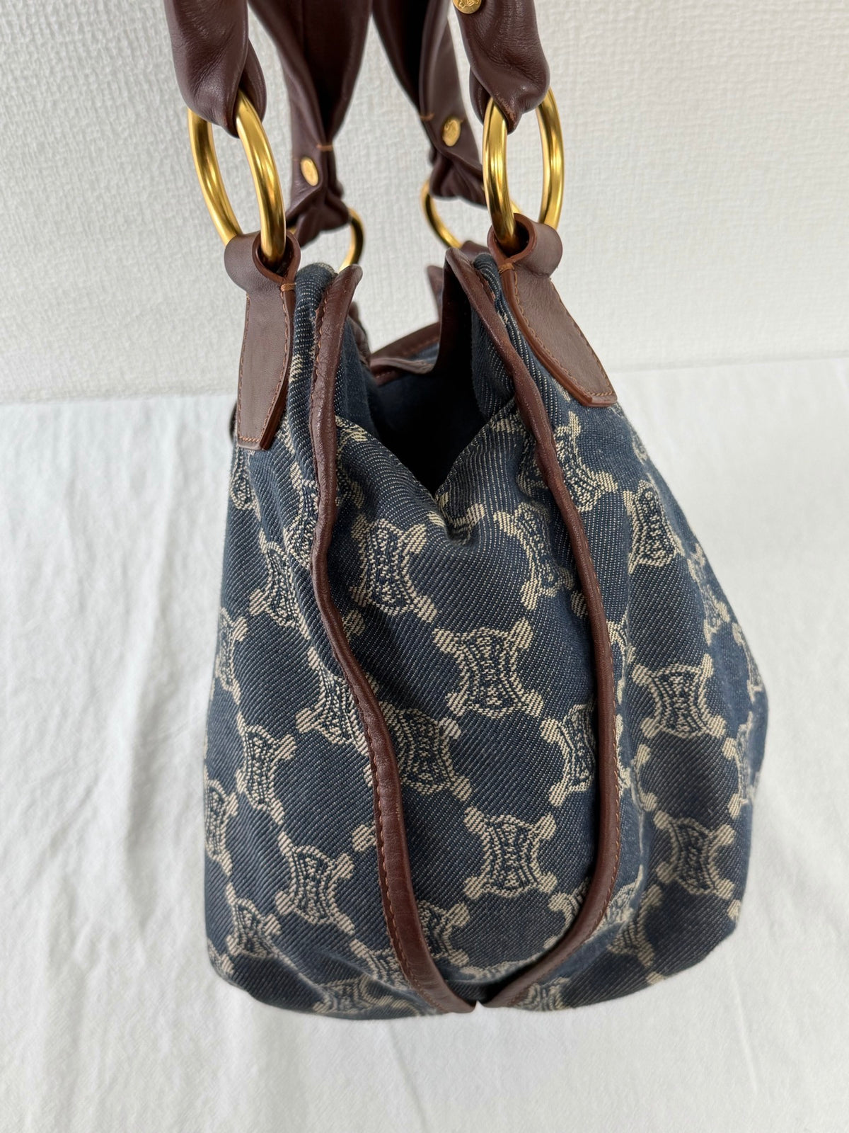 CELINE Macadam Denim Bittersweet Hobo Bag