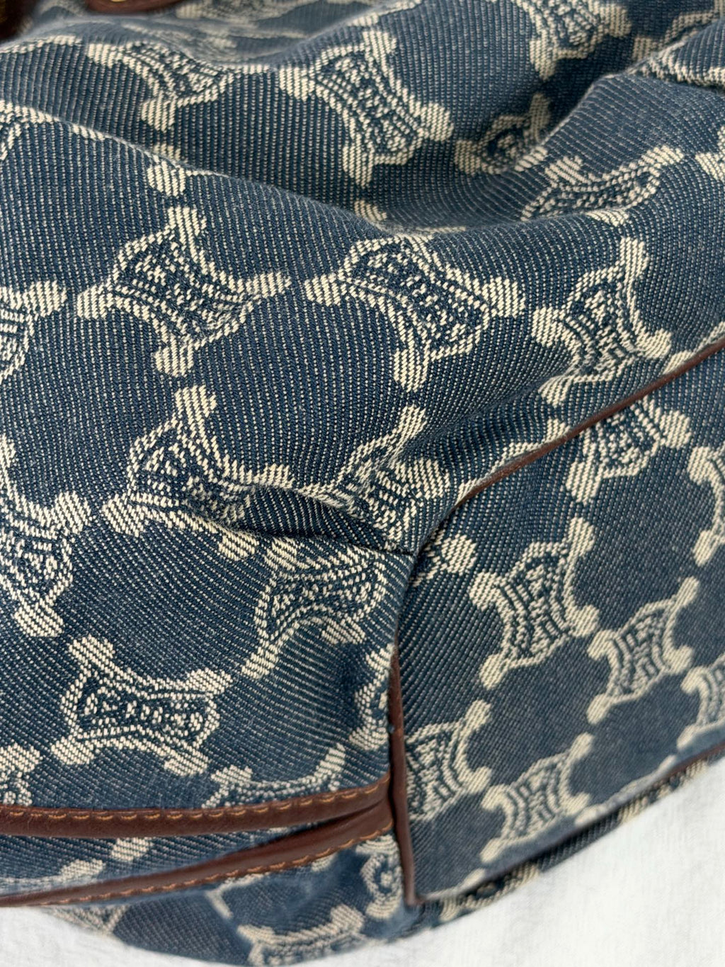 CELINE Macadam Denim Bittersweet Hobo Bag