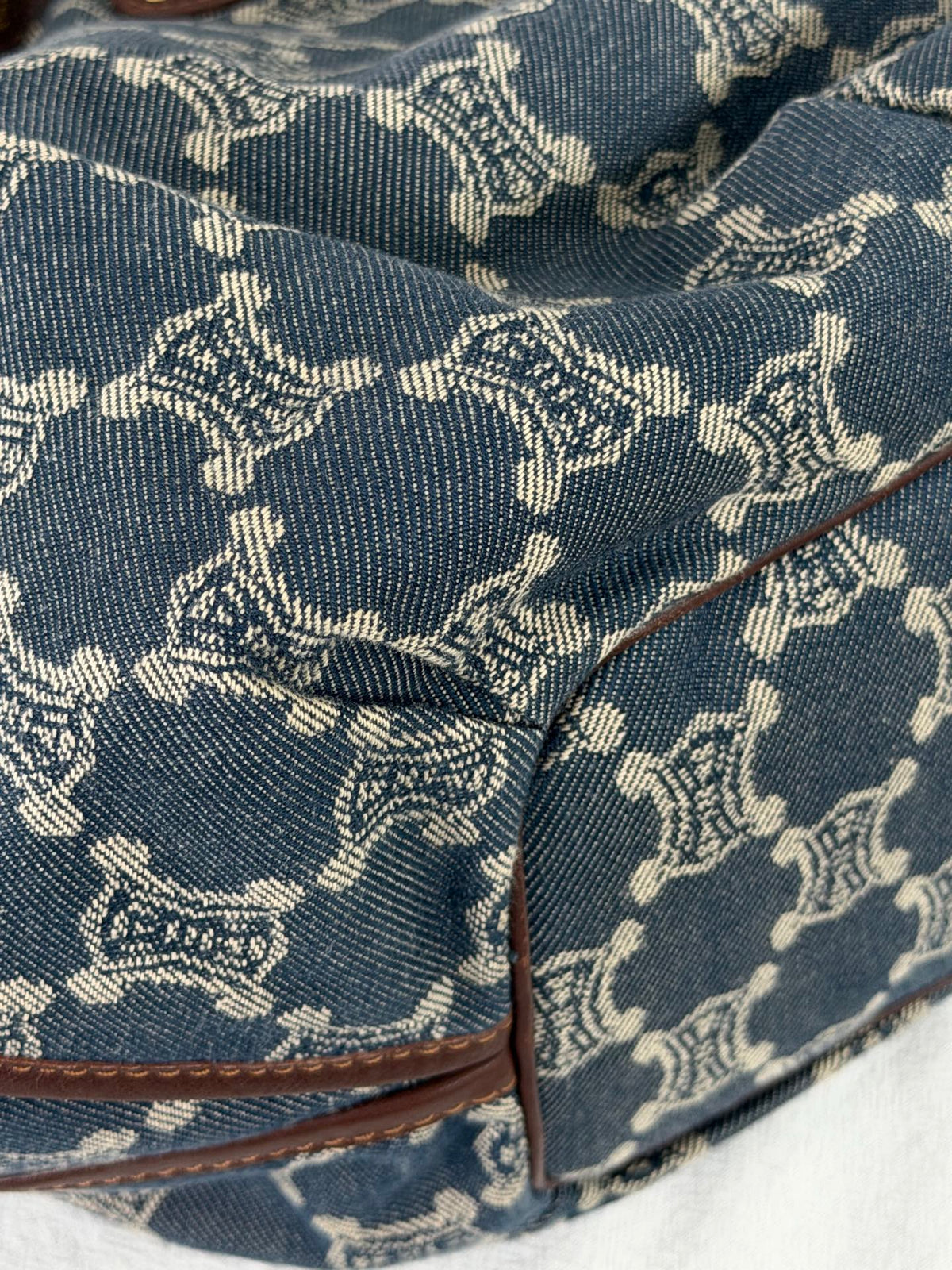 CELINE Macadam Denim Bittersweet Hobo Bag