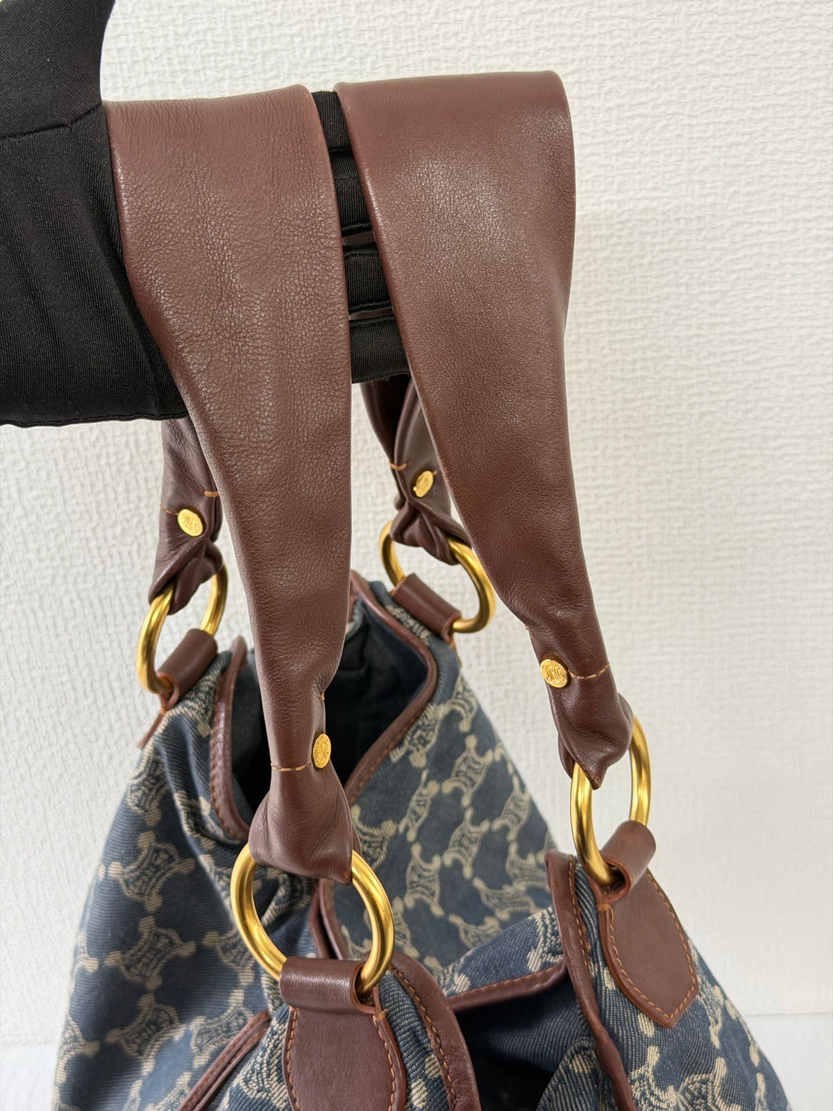 CELINE Macadam Denim Bittersweet Hobo Bag