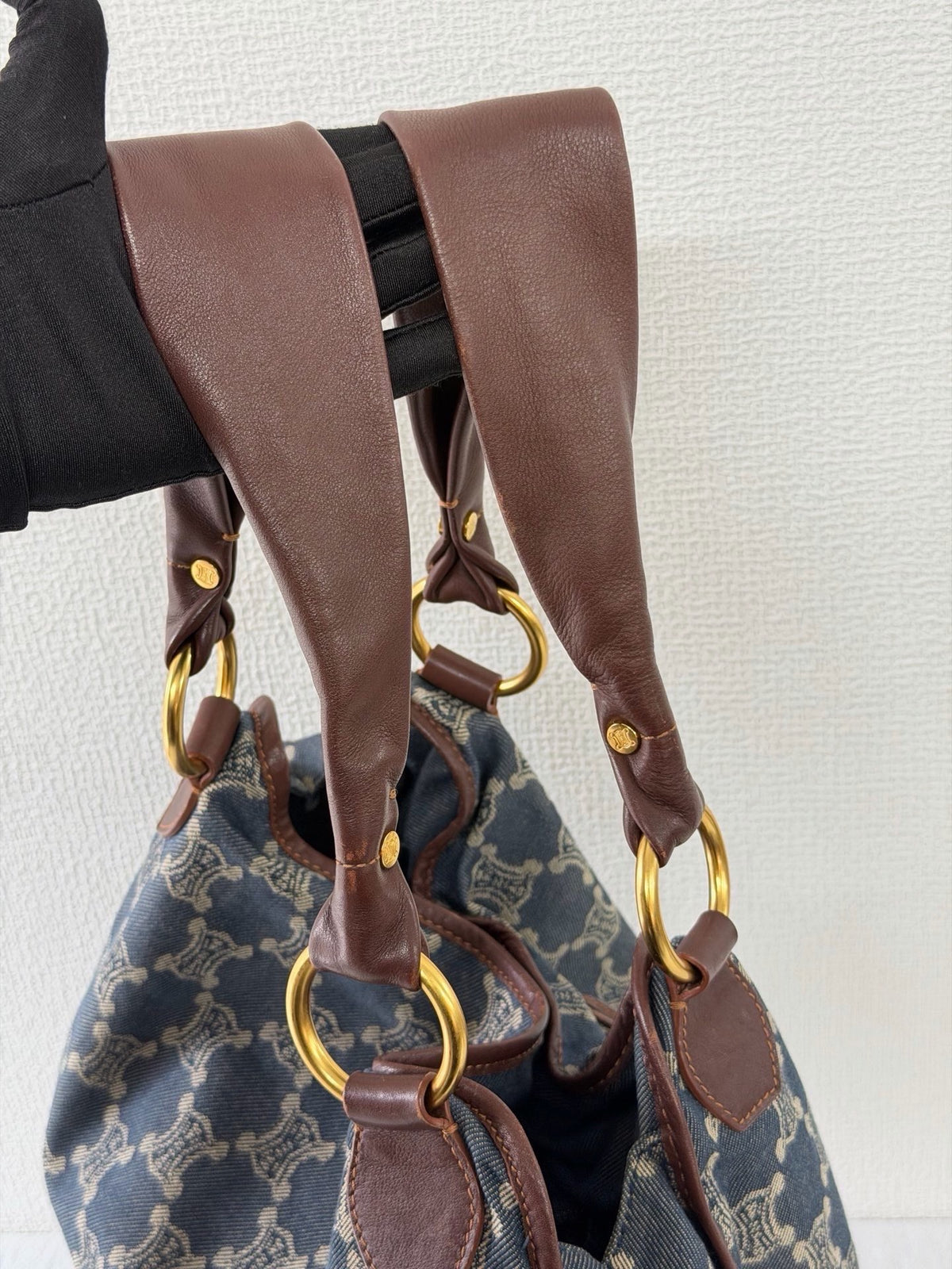 CELINE Macadam Denim Bittersweet Hobo Bag