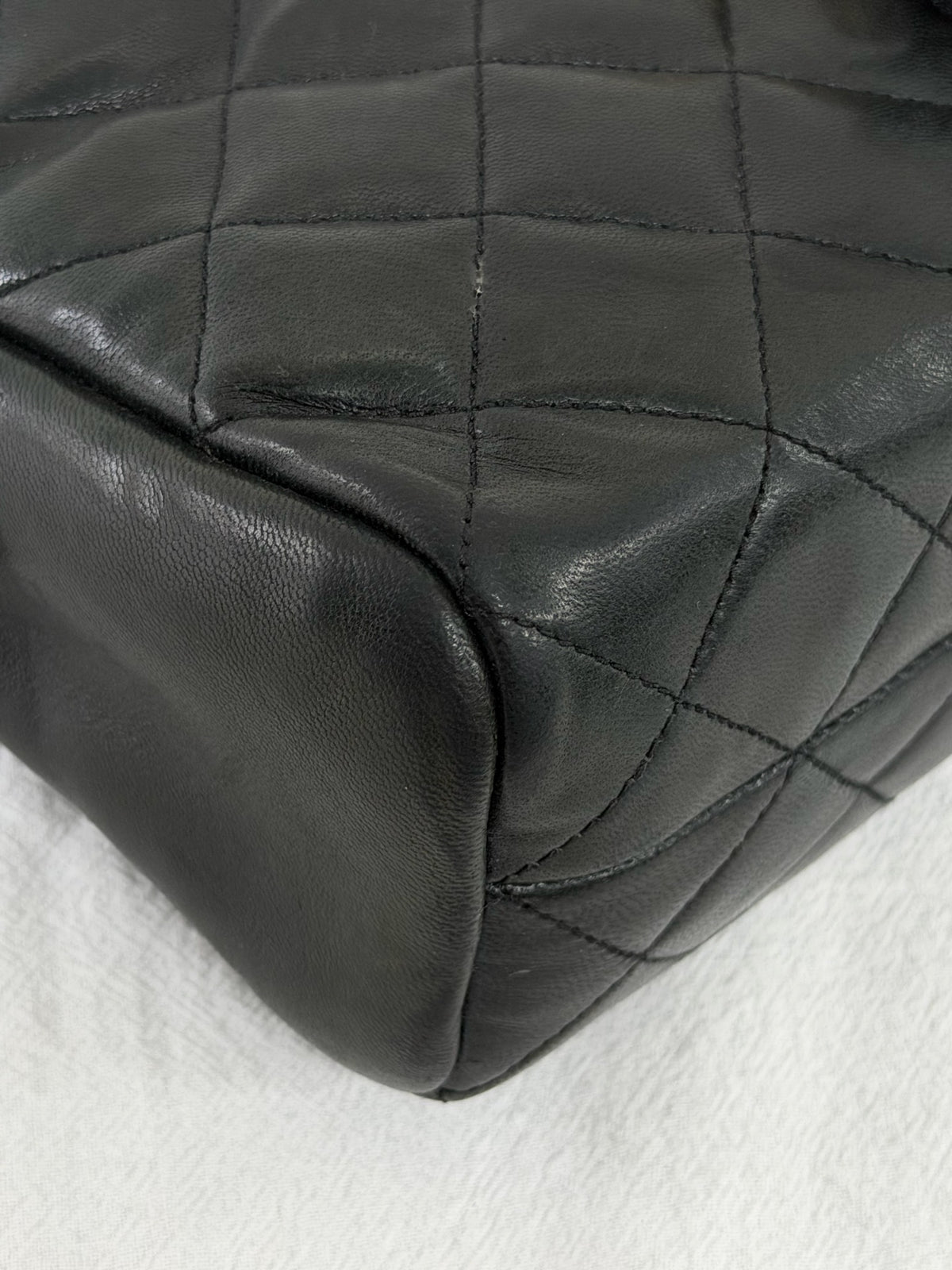 CHANEL Large Lambskin Quilted Front-Pocket Camera Tote Bag