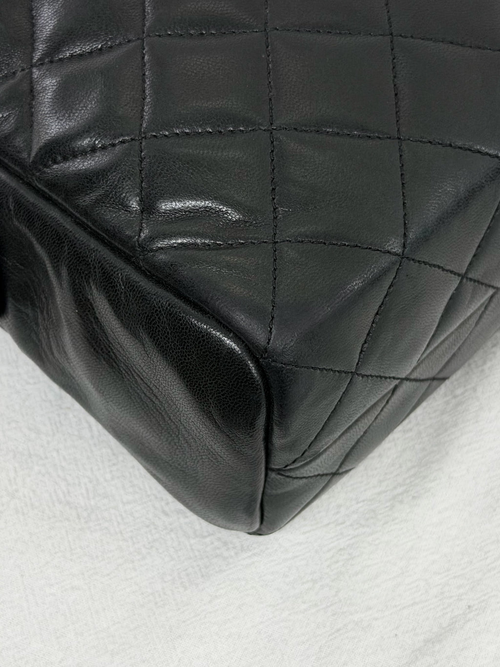 CHANEL Large Lambskin Quilted Front-Pocket Camera Tote Bag