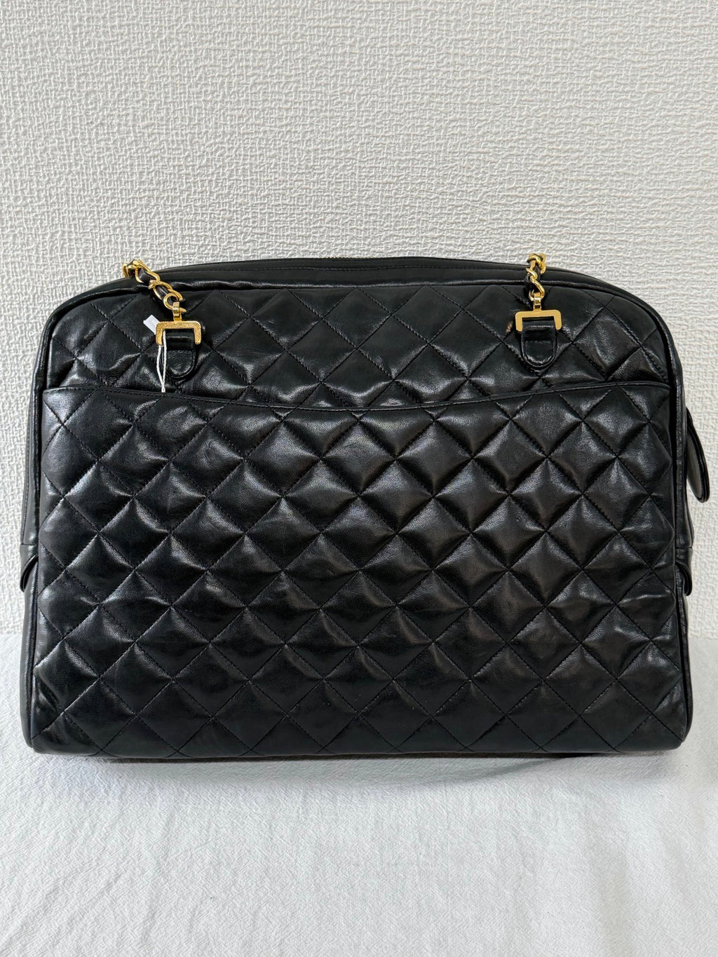 CHANEL Large Lambskin Quilted Front-Pocket Camera Tote Bag