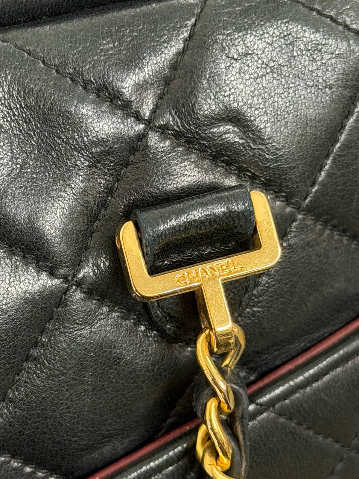 CHANEL Large Lambskin Quilted Front-Pocket Camera Tote Bag