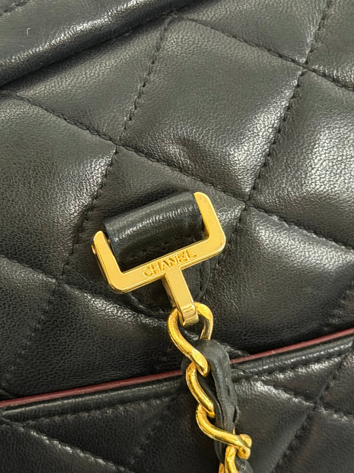 CHANEL Large Lambskin Quilted Front-Pocket Camera Tote Bag
