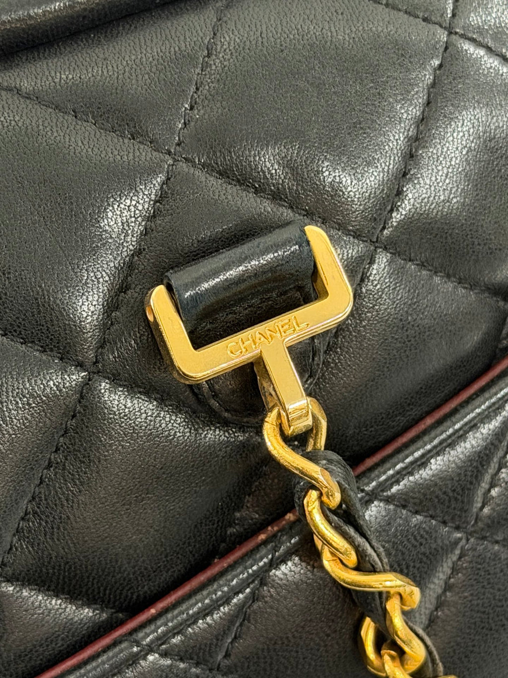 CHANEL Large Lambskin Quilted Front-Pocket Camera Tote Bag