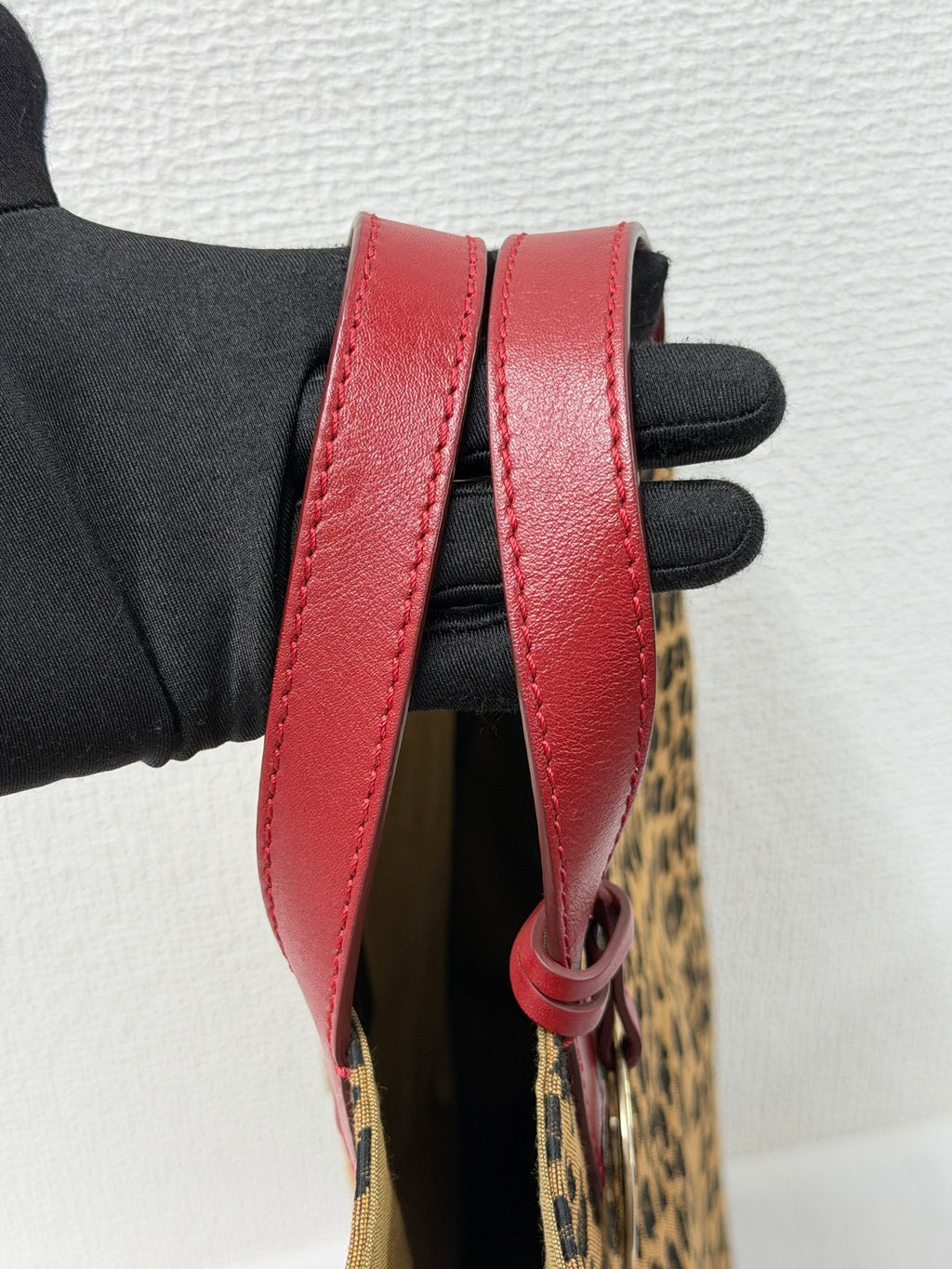 Fendi Leopard Printed Canvas Shopping Tote Bag