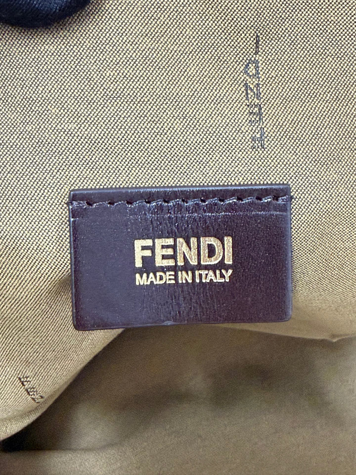 Fendi Leopard Printed Canvas Shopping Tote Bag