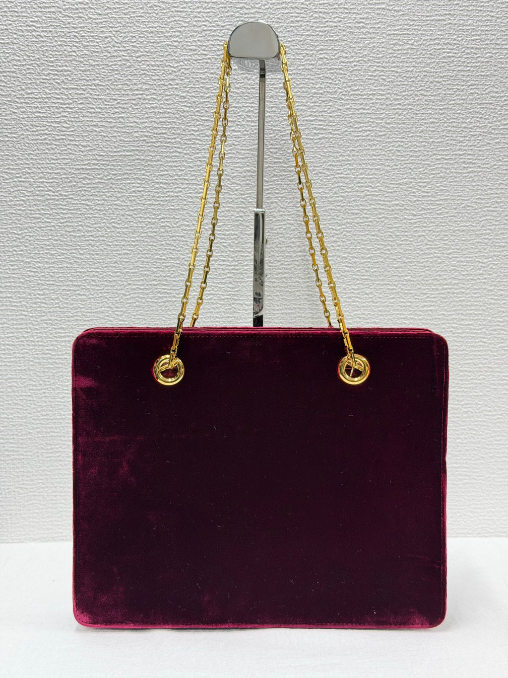 FENDI Velvet Rectangular Flap Chain Shoulder Bag