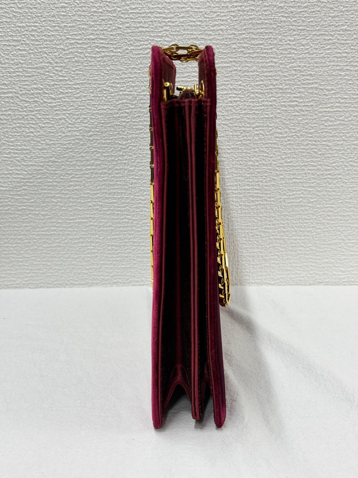 FENDI Velvet Rectangular Flap Chain Shoulder Bag
