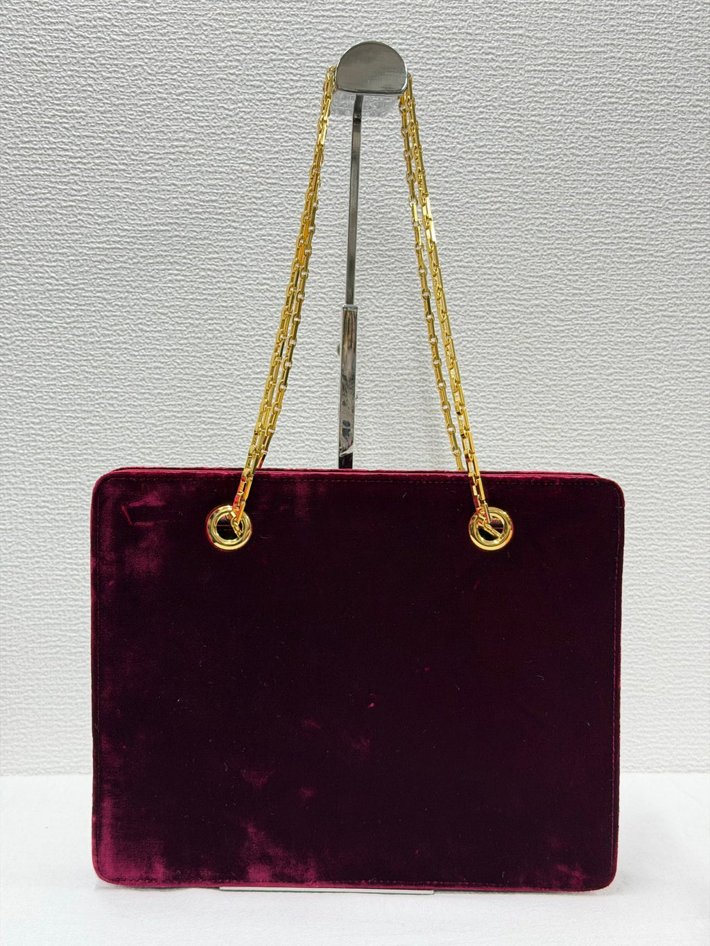 FENDI Velvet Rectangular Flap Chain Shoulder Bag