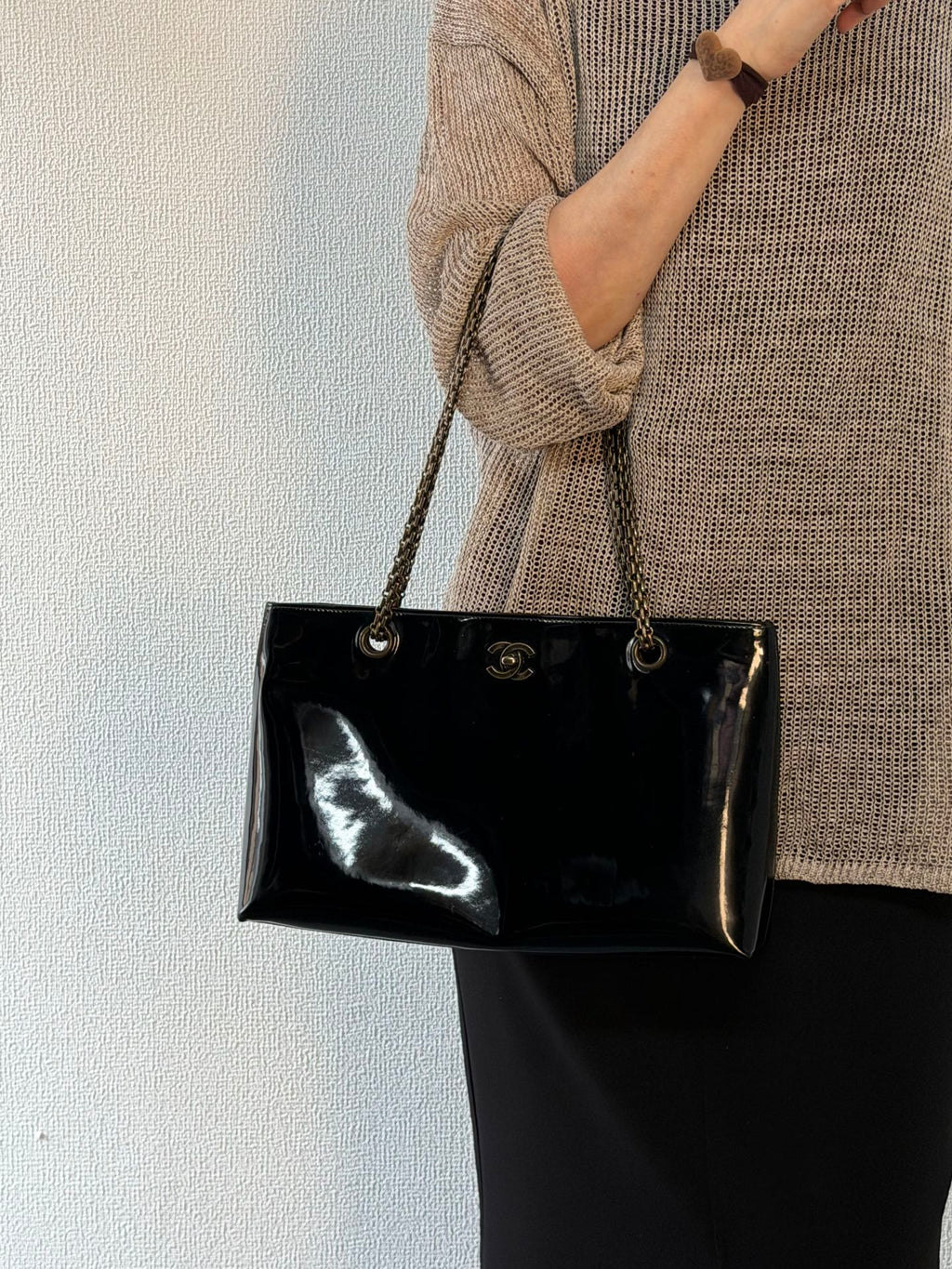 Chanel  Patent Leather CC Chain  Bag