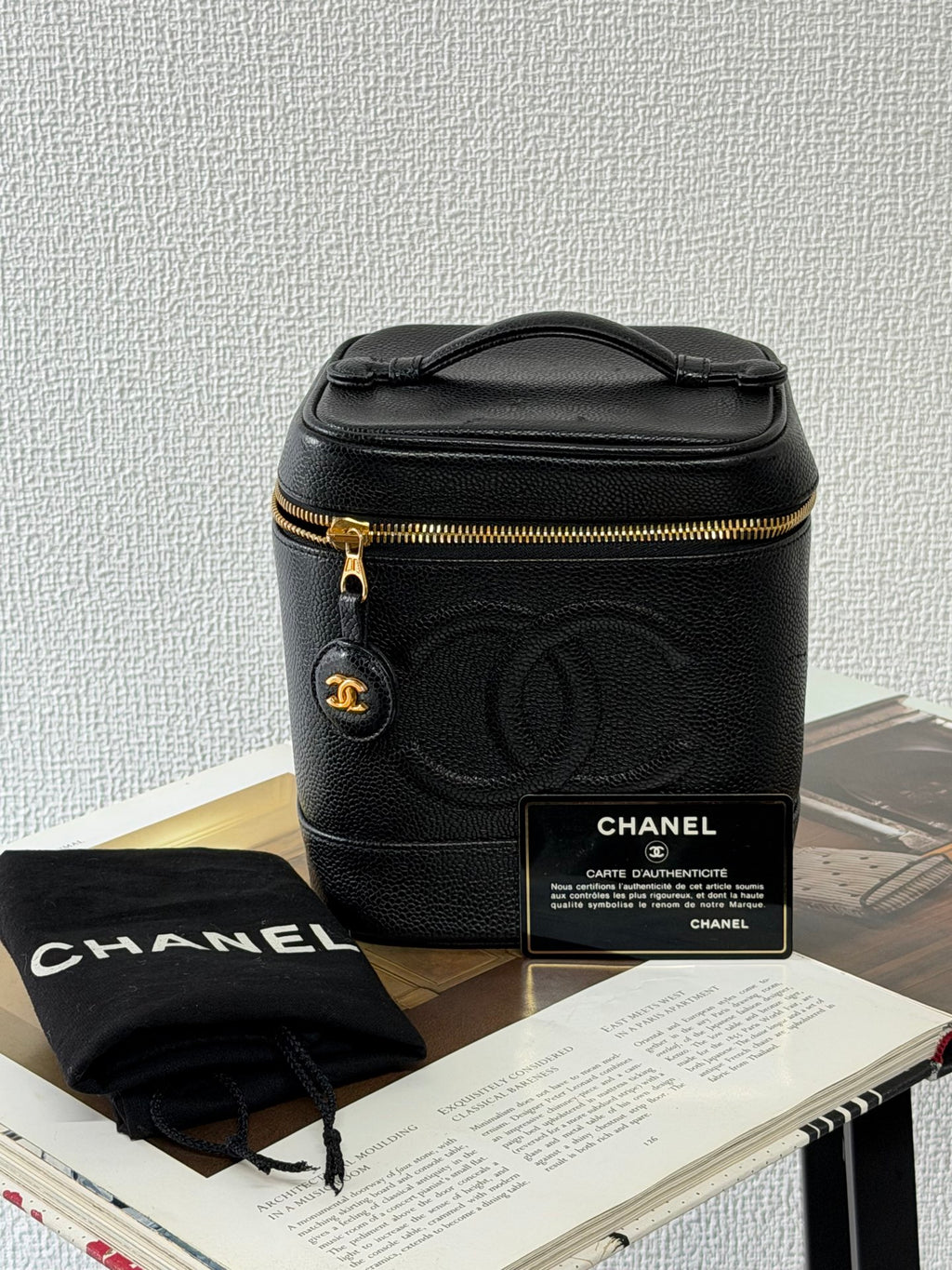 CHANEL Cavier Skin Vanity Case