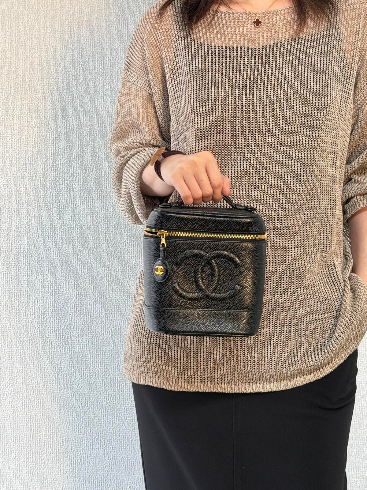 CHANEL Cavier Skin Vanity Case