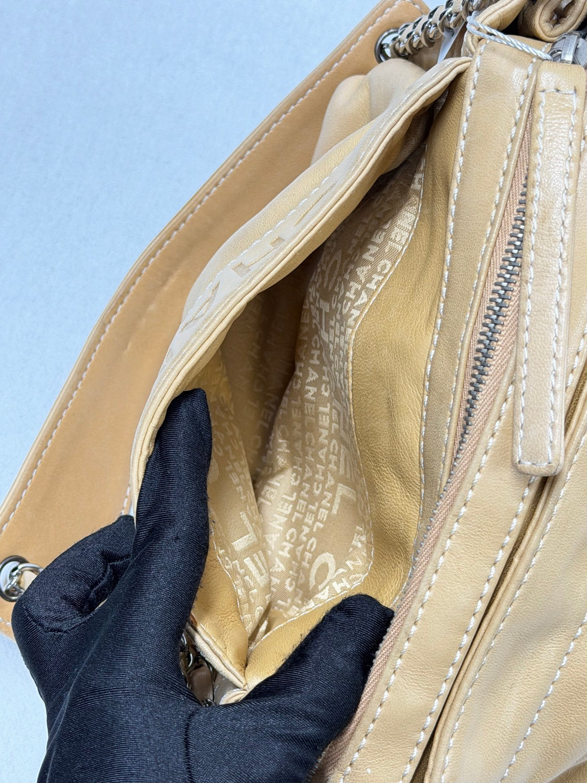 CHANEL Wild Stitch  East/West Hobo Chain Shoulder Bag
