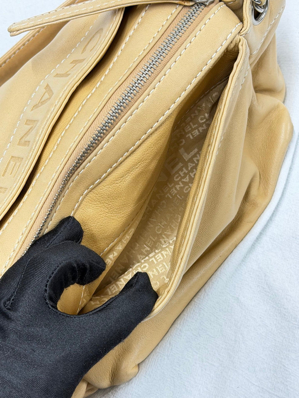 CHANEL Wild Stitch  East/West Hobo Chain Shoulder Bag