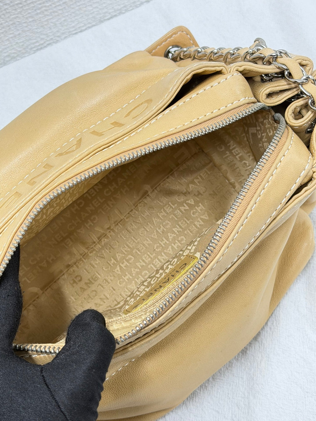 CHANEL Wild Stitch  East/West Hobo Chain Shoulder Bag