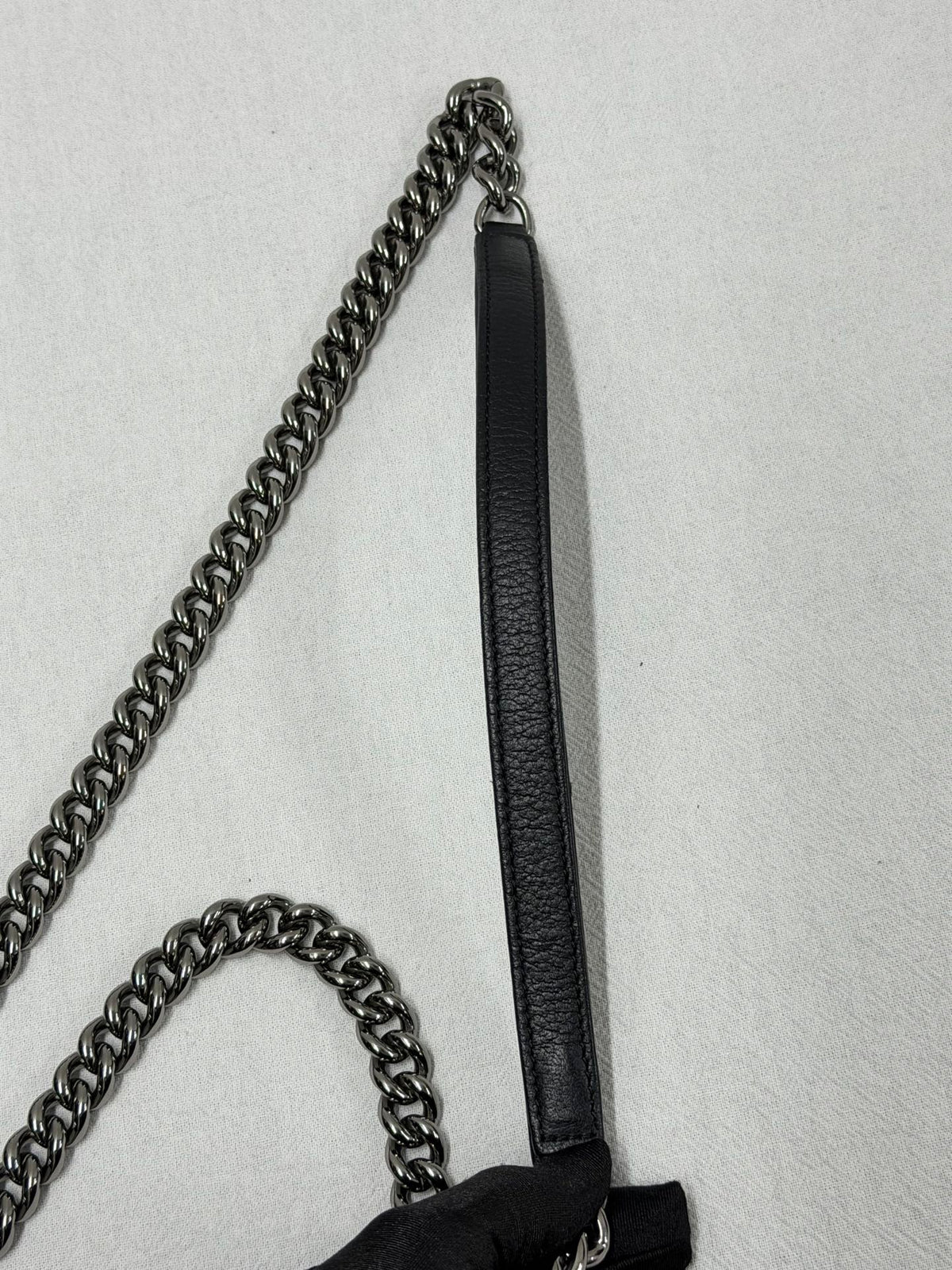 CHANEL Caviar Skin Chevron Drawstring Backpack / Bucket Bag