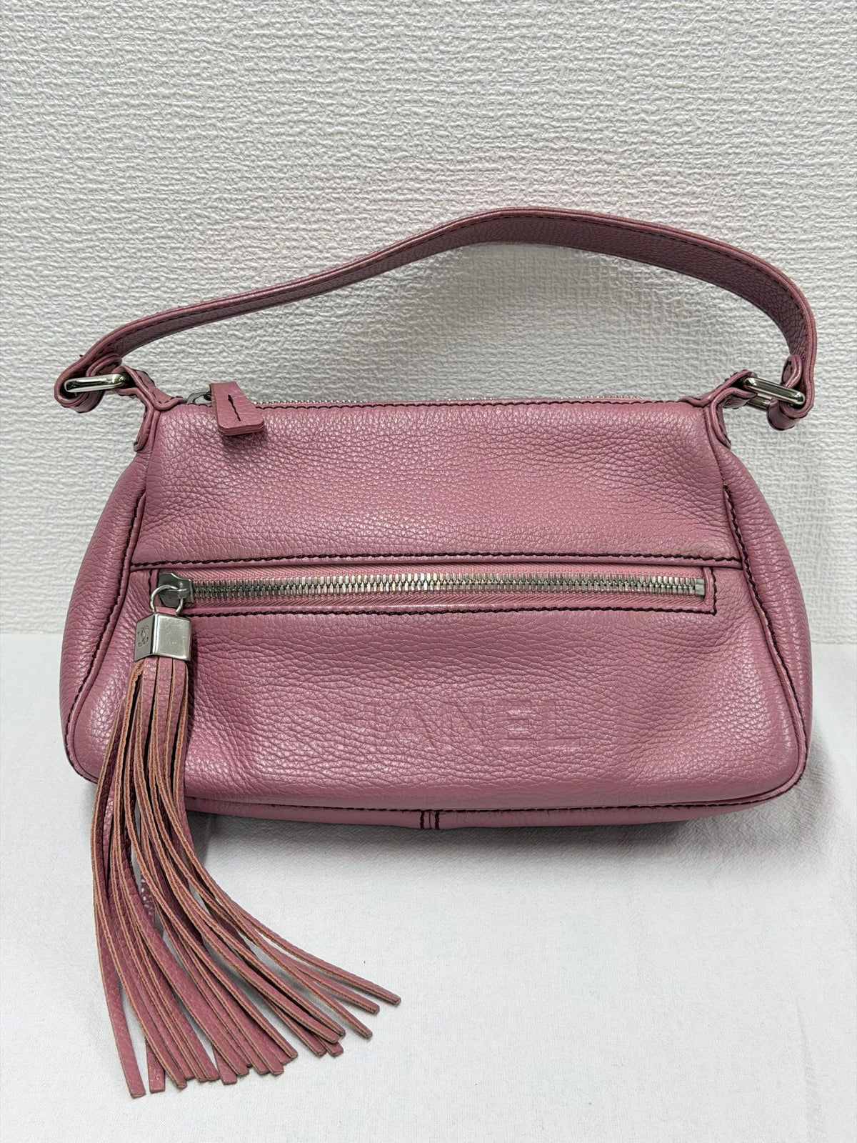 CHANEL Caviar Skin Tassel Flap Bag