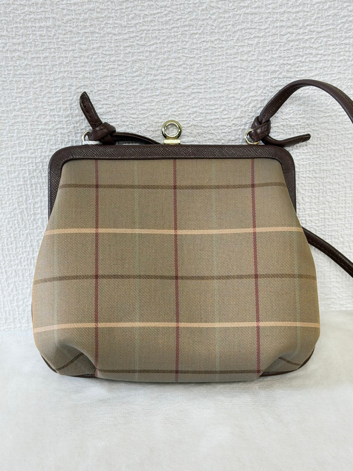 BURBERRY Nova Check Canvas Frame Pouch