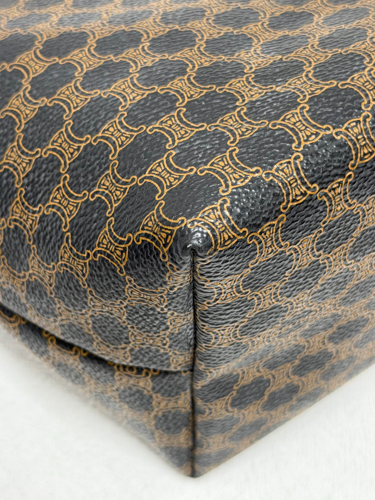 CELINE Vintage Black Macadam Canvas Accessories Pouch Shoulder Bag