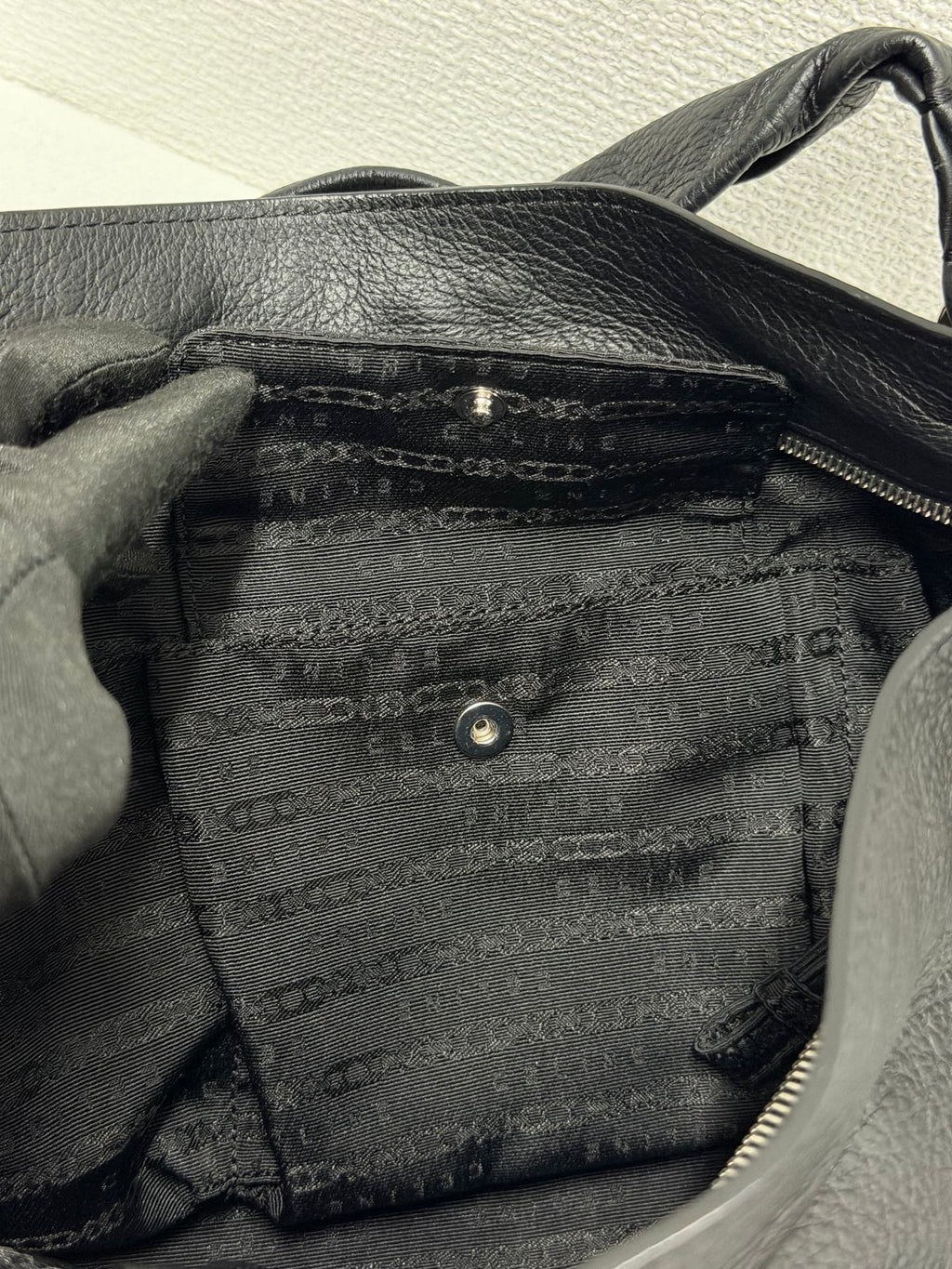 CELINE Grained Leather Bittersweet Hobo Shoulder Bag Black