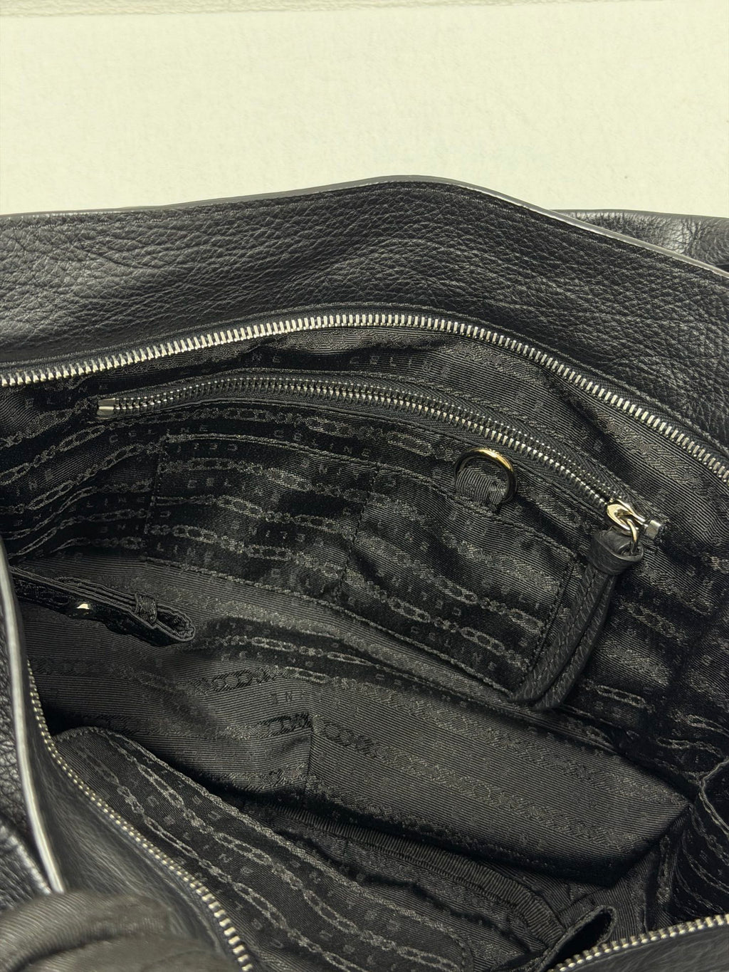 CELINE Grained Leather Bittersweet Hobo Shoulder Bag Black