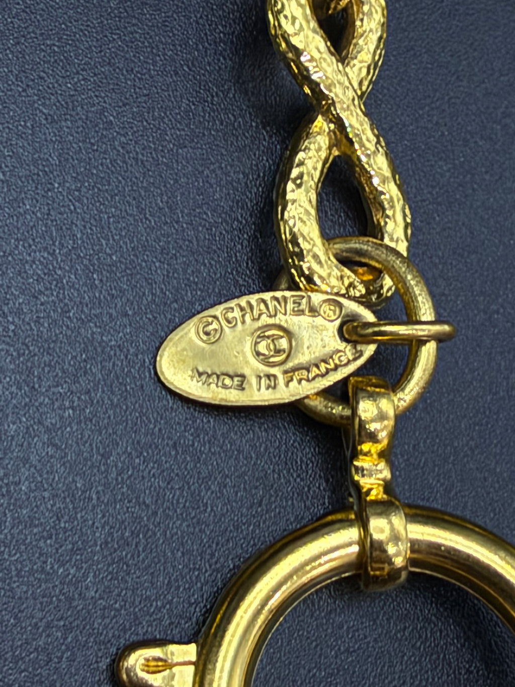CHANEL Vintage CC Medallion Long Chain Necklace Belt Gold