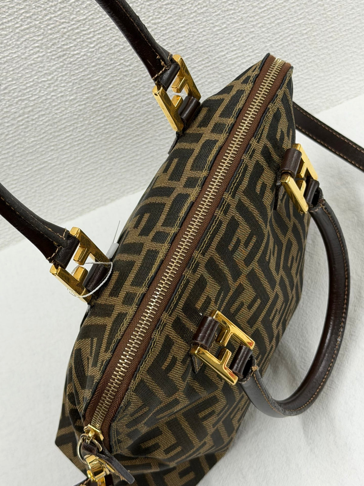 FENDI Zucca Canvas Dome Top Handle 2-Way Bag