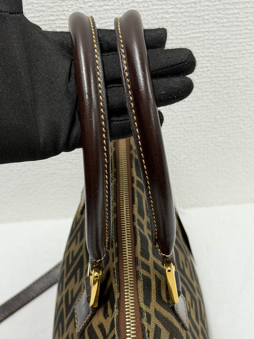 FENDI Zucca Canvas Dome Top Handle 2-Way Bag