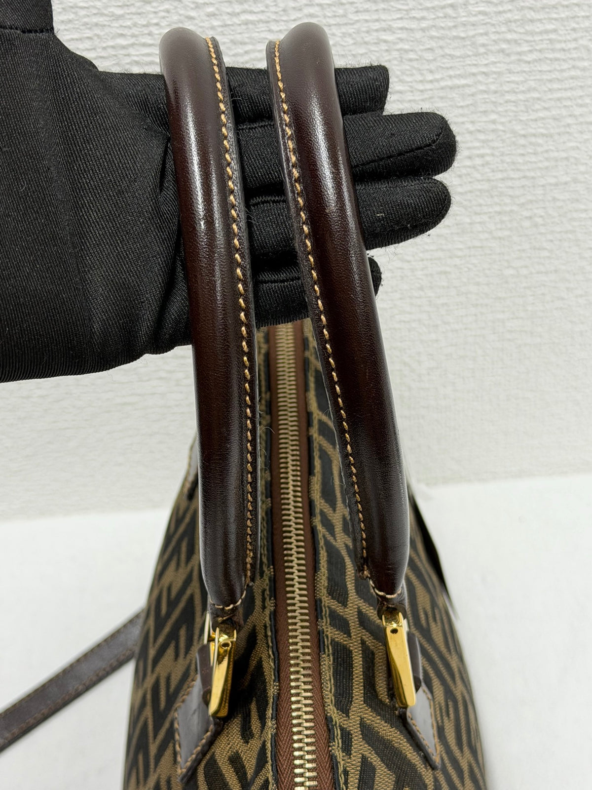 FENDI Zucca Canvas Dome Top Handle 2-Way Bag