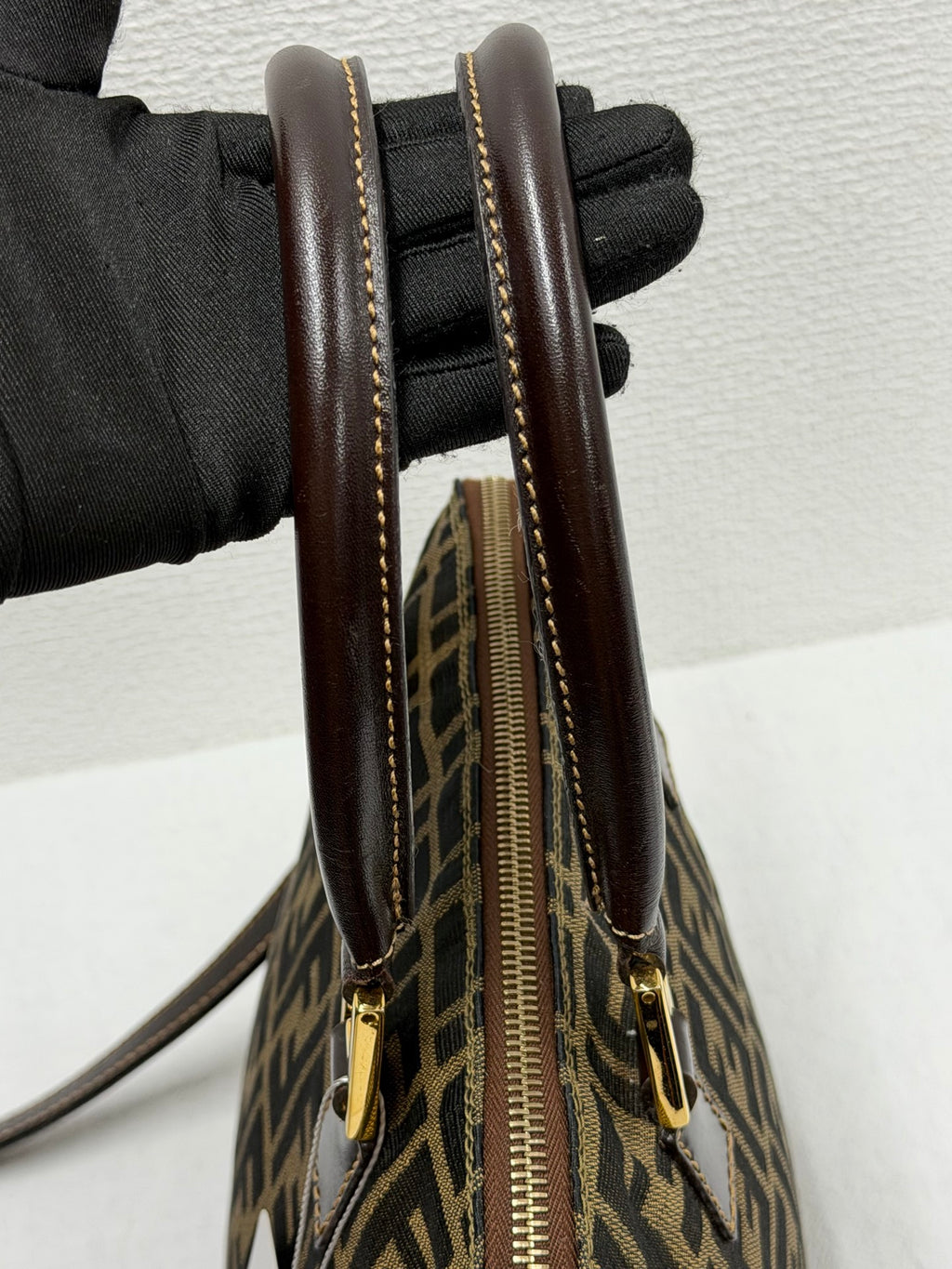 FENDI Zucca Canvas Dome Top Handle 2-Way Bag