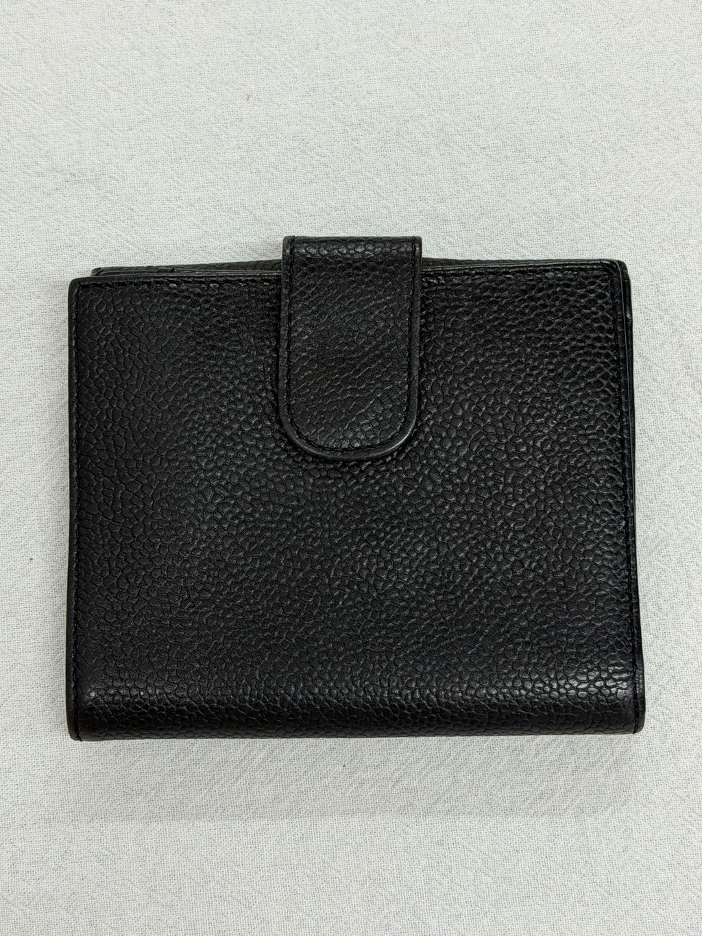 CHANEL Double C Cavier 2way Bifold Wallet