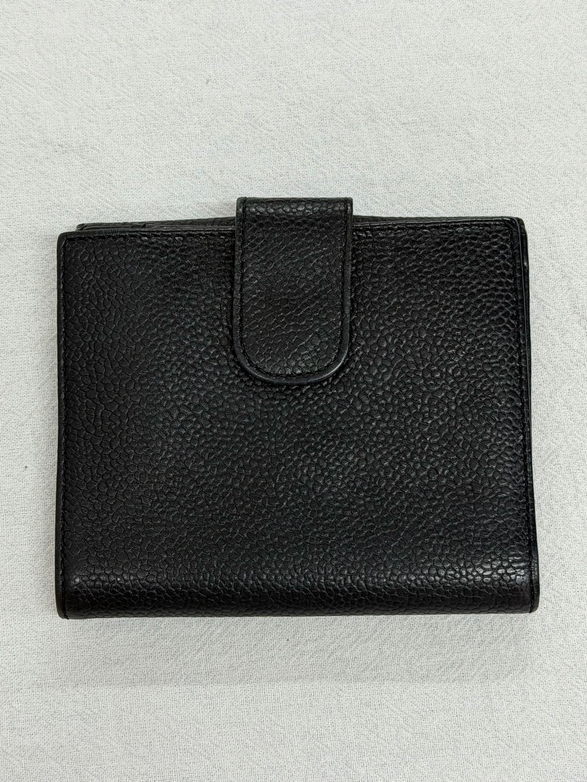 CHANEL Double C Cavier 2way Bifold Wallet