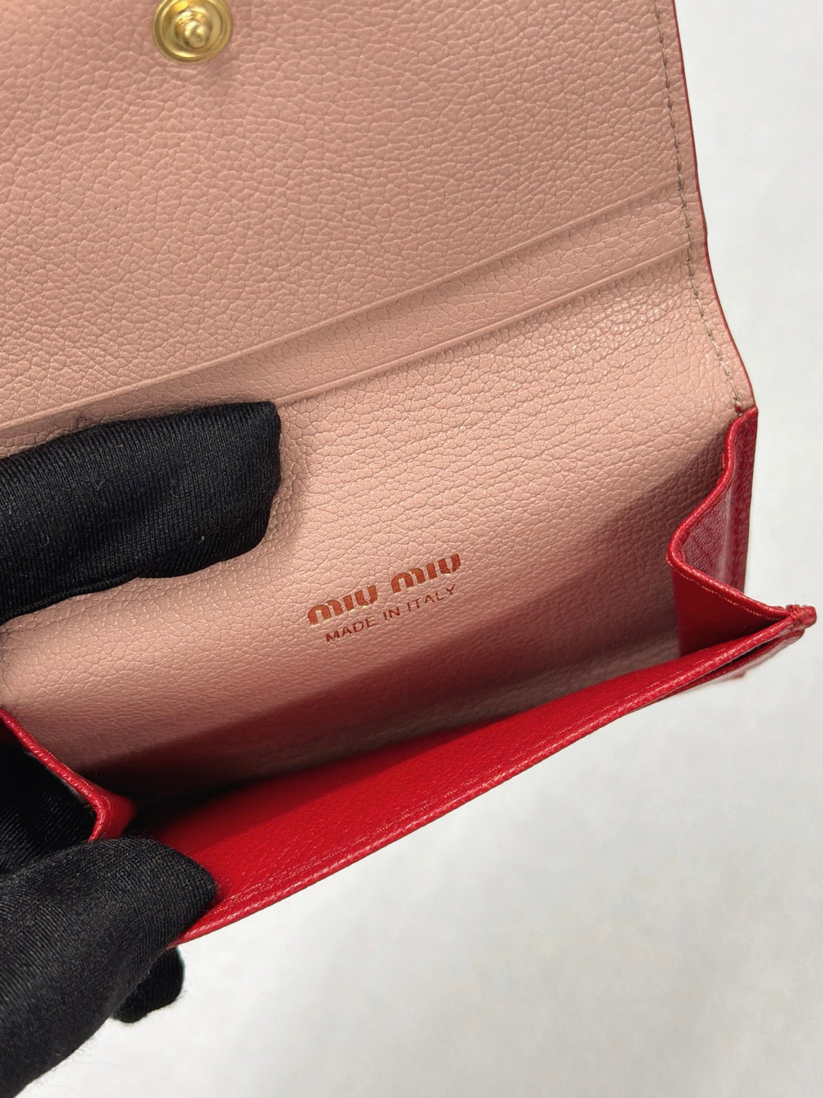 Miu Miu Madras Love Heart Leather Wallet
