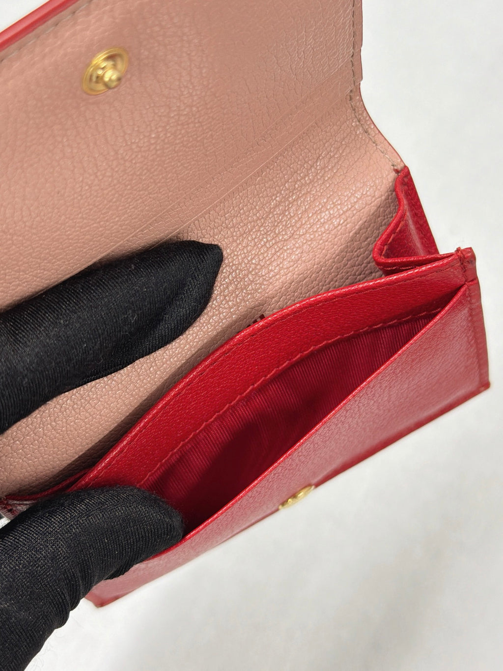 Miu Miu Madras Love Heart Leather Wallet