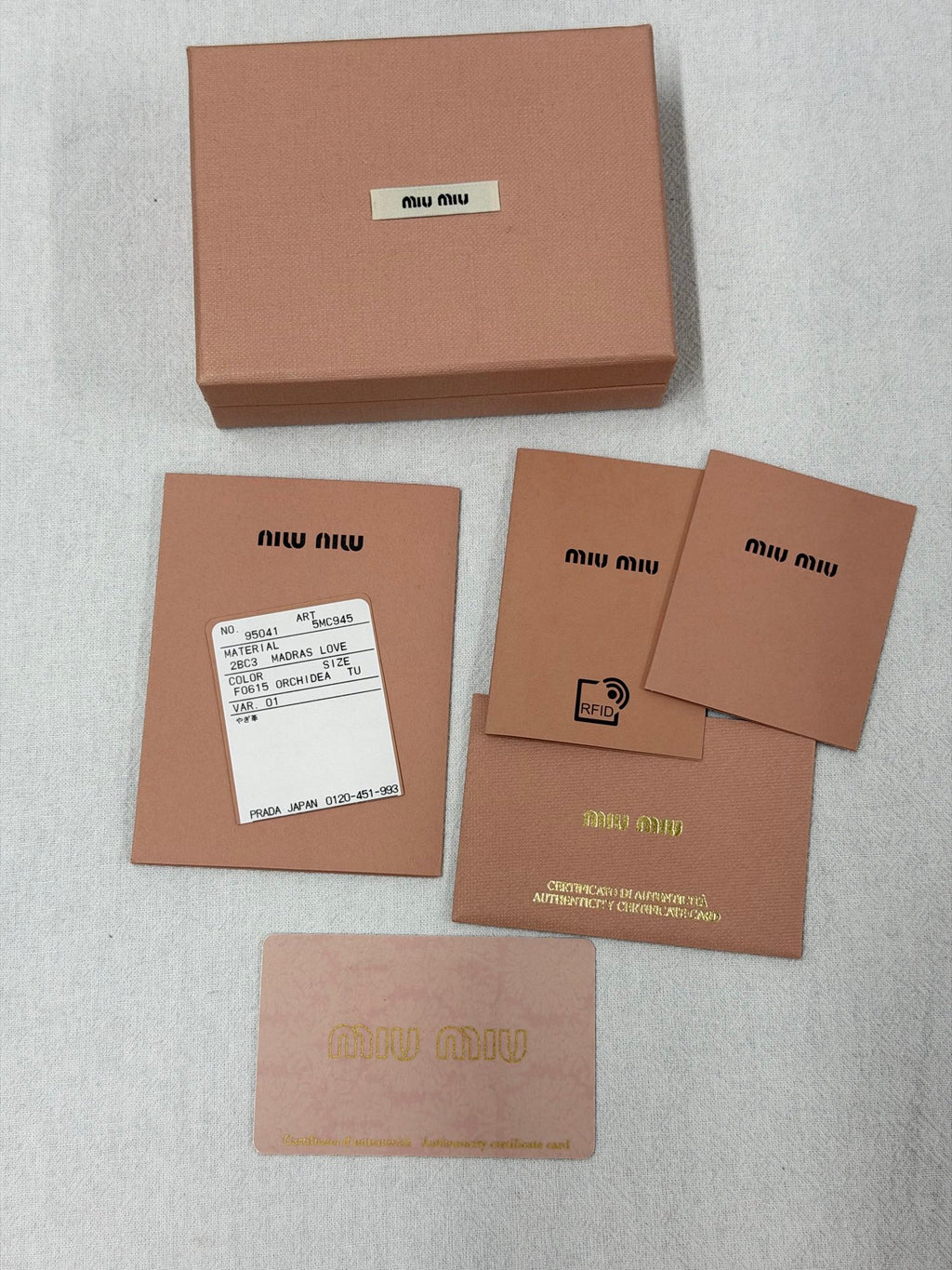 Miu Miu Madras Love Heart Leather Wallet